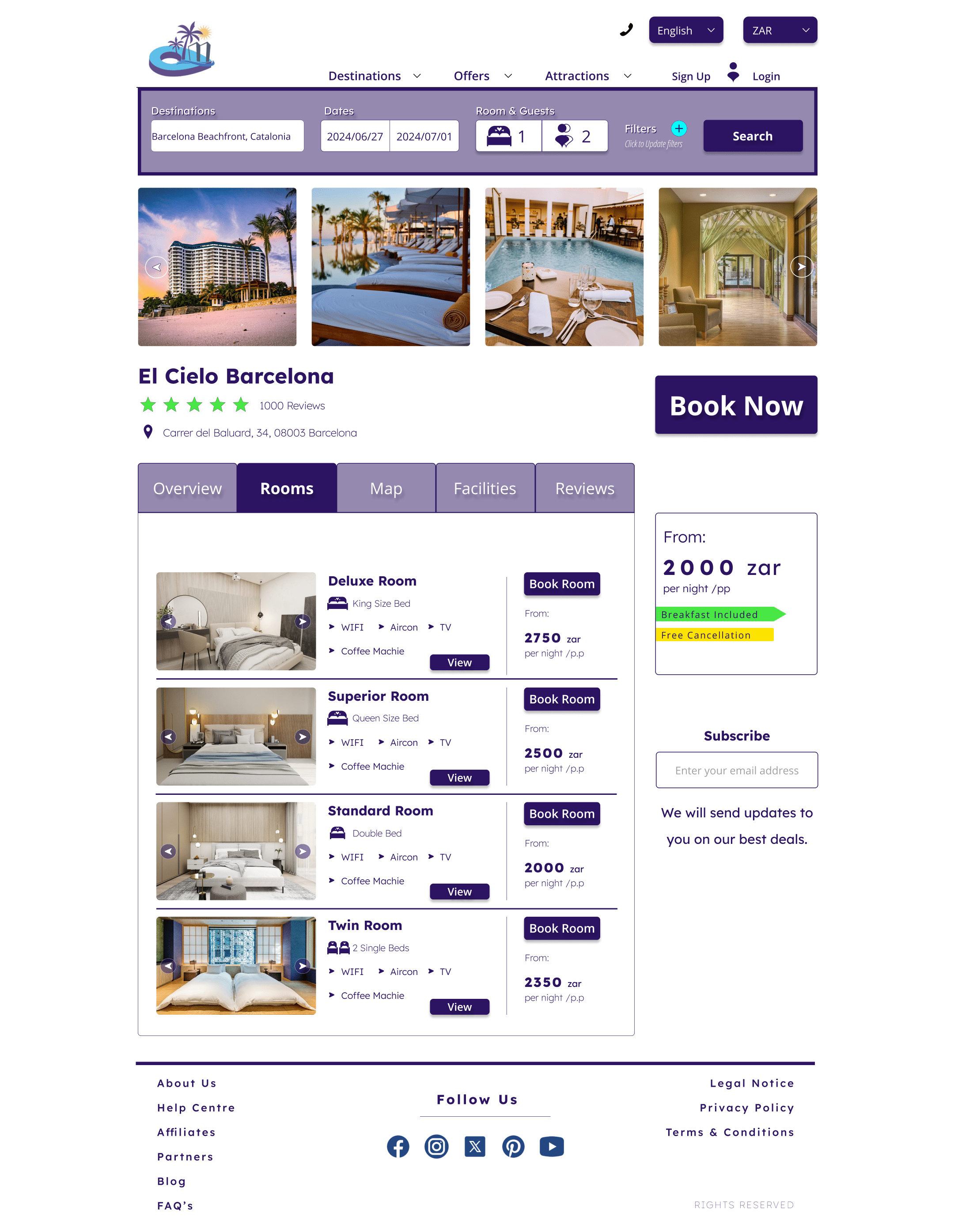 Frame 21 - Hotel Landing Page