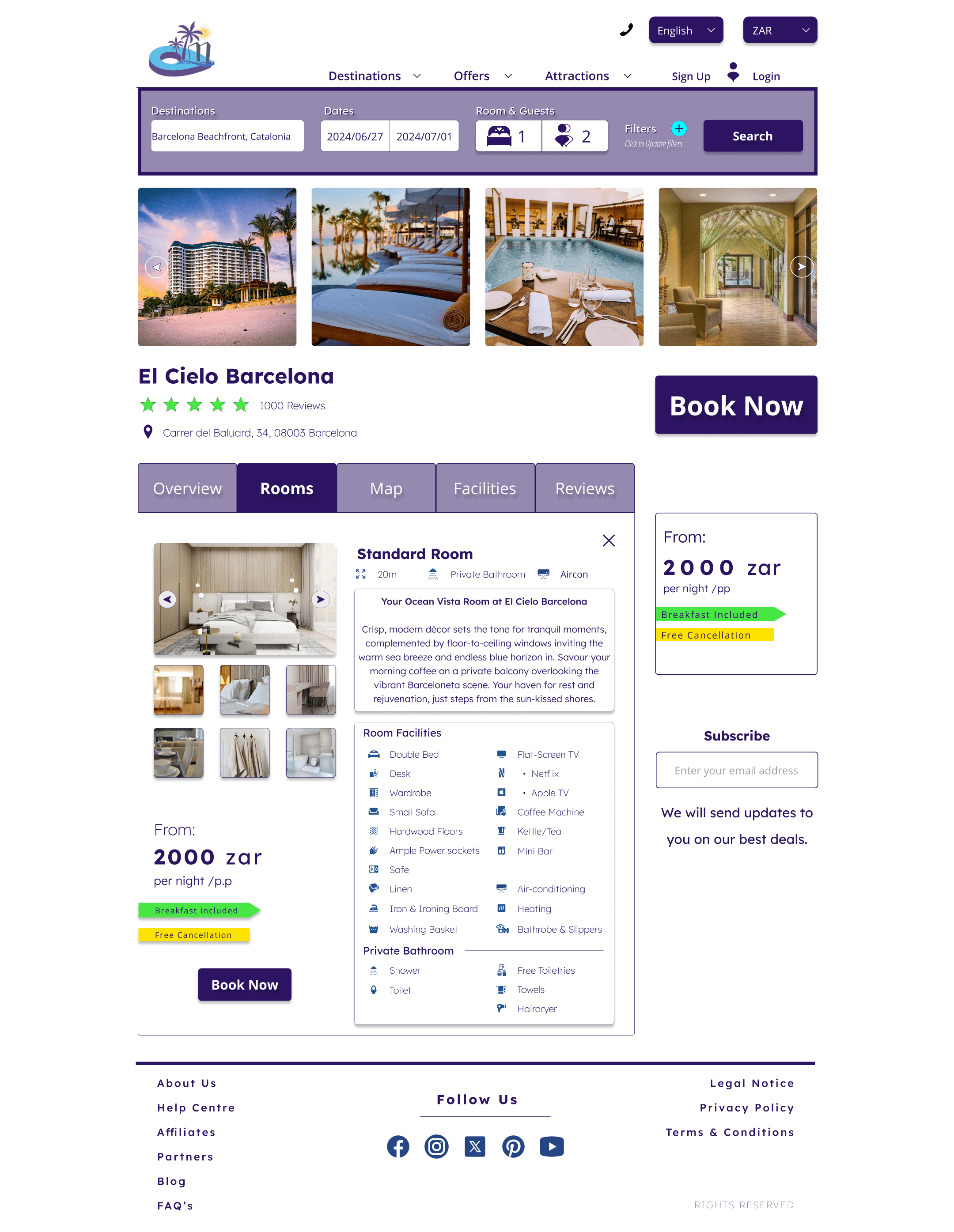Frame 22 - Hotel Landing Page