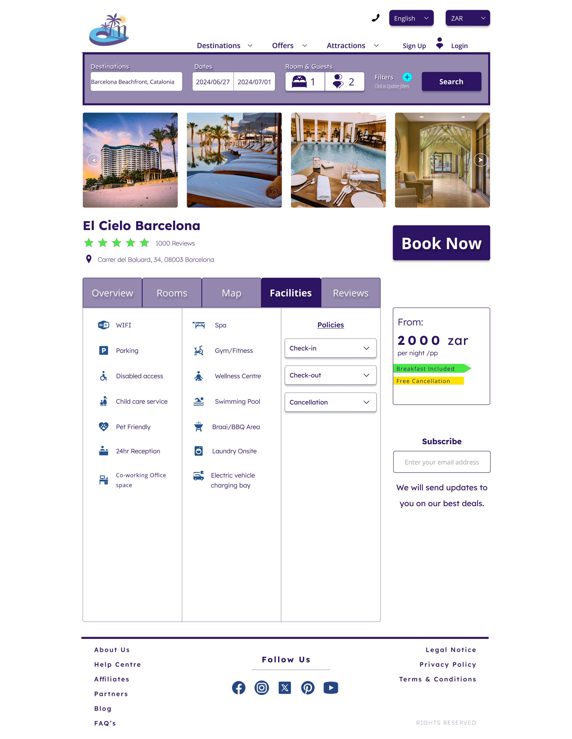 Frame 24 - Hotel Landing Page